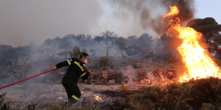 Φωτιά ξέσπασε στην περιοχή Ξηρόκαμπος στην Ηλεία