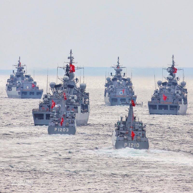Αναφορές για πορεία επιστροφής των τουρκικών πολεμικών σκαφών στην ναυτική βάση του Γκιολτσούκ