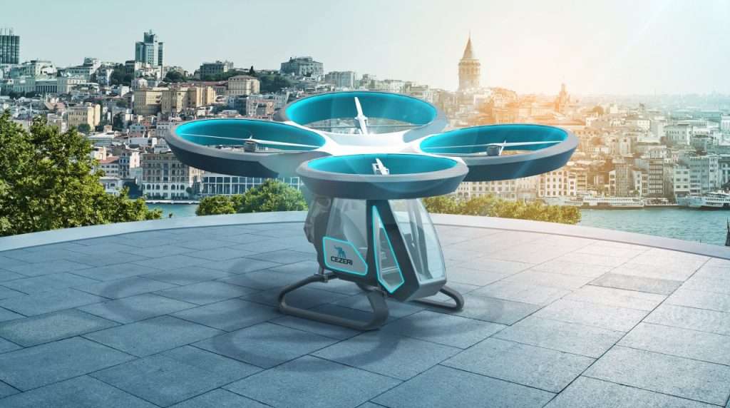 CEZERİ: Την πρώτη του πτήση πραγματοποίησε το πρώτο τουρκικό ιπτάμενο αυτοκίνητο