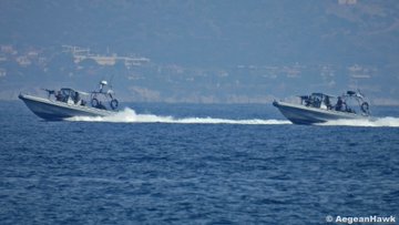 Ταχύπλοα Magna 960 των Αμφίβιων Καταδρομέων  του ΕΣ περιπολούν στο Στενό της Χίου (βίντεο)