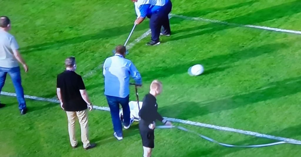 Απίστευτο αλλά ελληνικό: Στο Λαμία-ΟΦΗ ξανασχεδίασαν τις γραμμές πριν από την έναρξη του αγώνα γιατί ήταν λάθος! (φώτο)