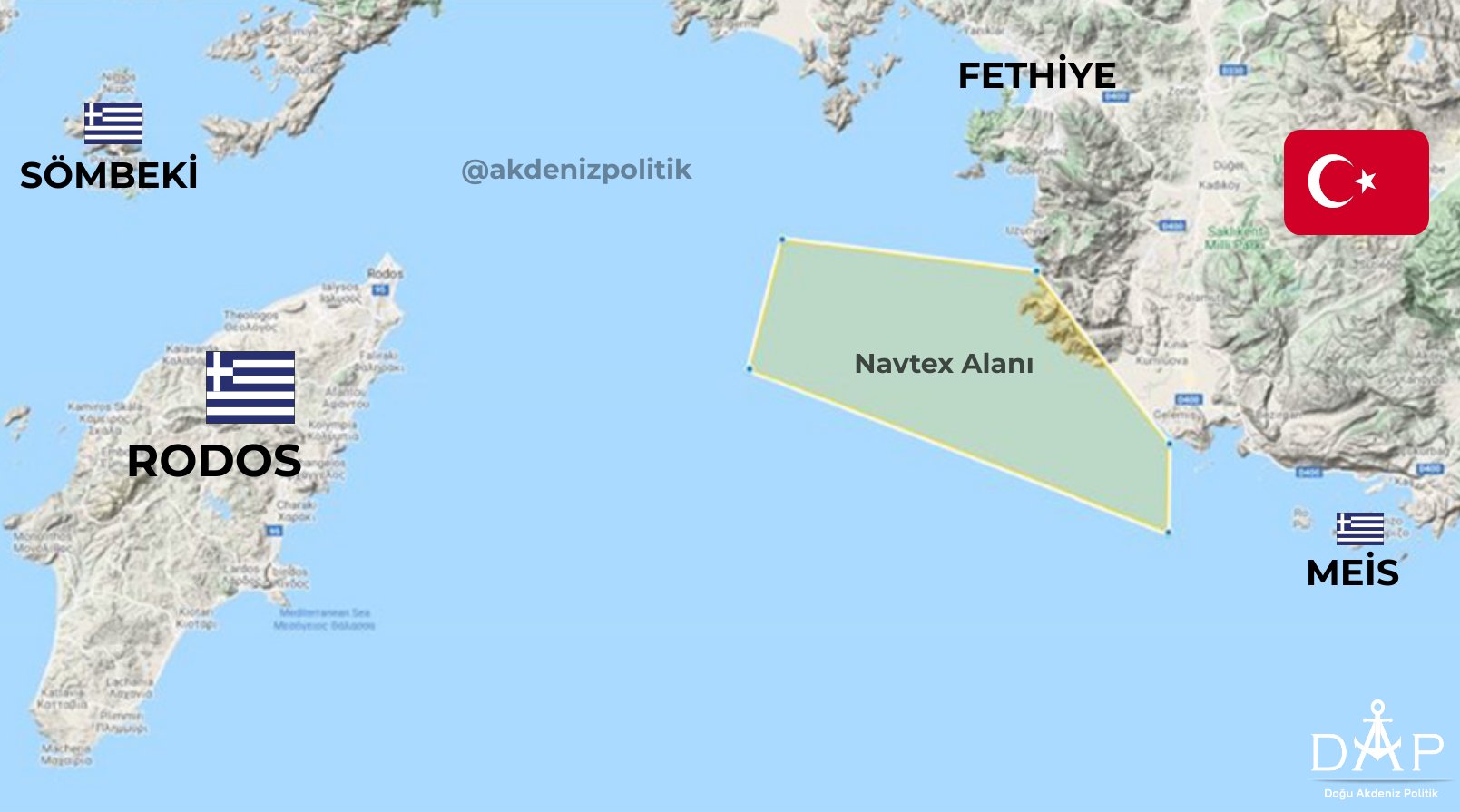Τουρκική NAVTEX για πυρά  μεταξύ Ρόδου και Καστελόριζου: Σε αυτή την περιοχή θα γίνει η άσκηση