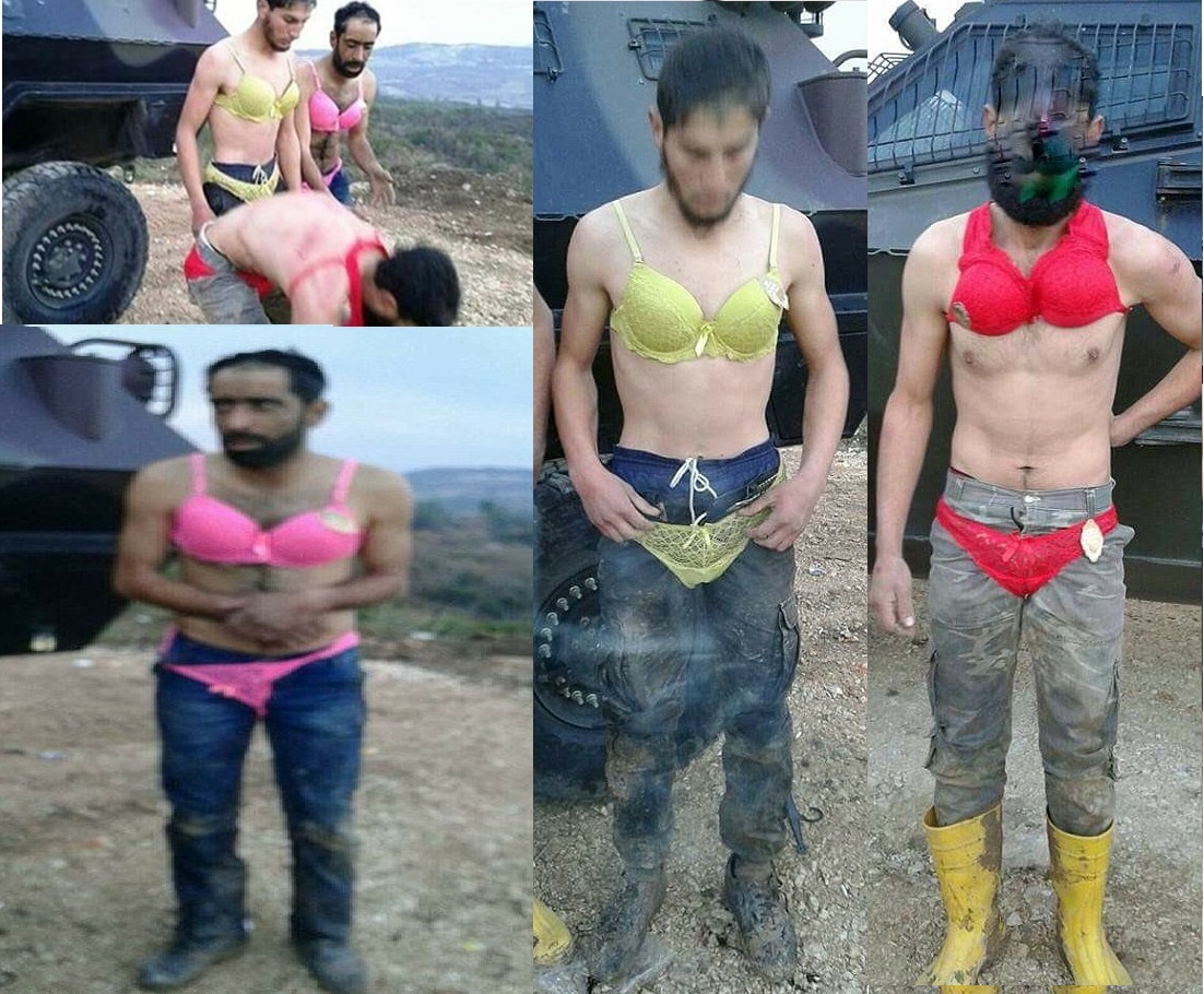 Τούρκοι ξεφτιλίζουν Σύρους και τους ντύνουν με γυναικεία εσώρουχα (φώτο)