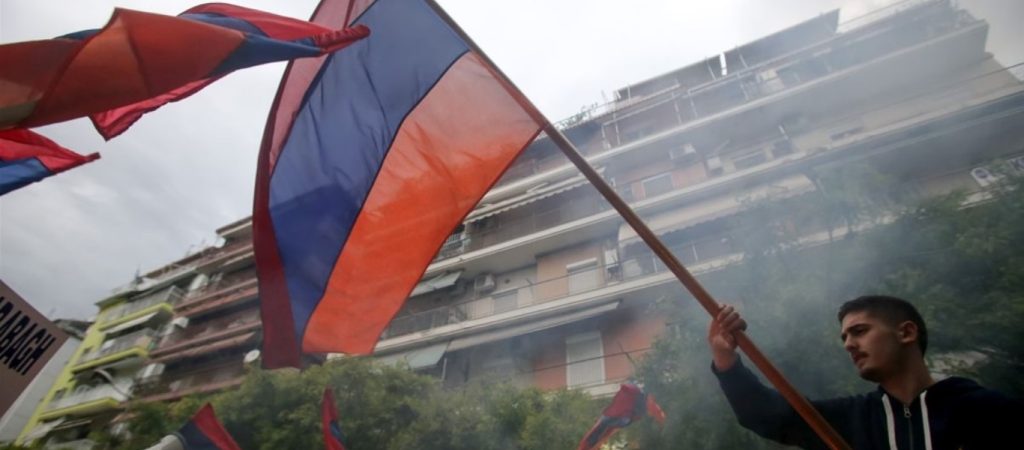 Θεσσαλονίκη: Διαμαρτυρία Αρμένιων στο κέντρο της πόλης  για την επιθετικότητα του Αζερμπαϊτζάν