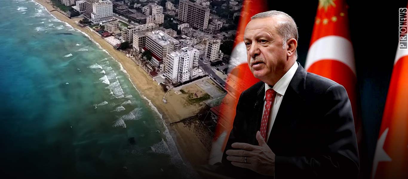 Νέα πρόκληση από Ρ.Τ.Ερντογάν: Ανακοίνωσε το άνοιγμα της παραλίας της Αμμοχώστου