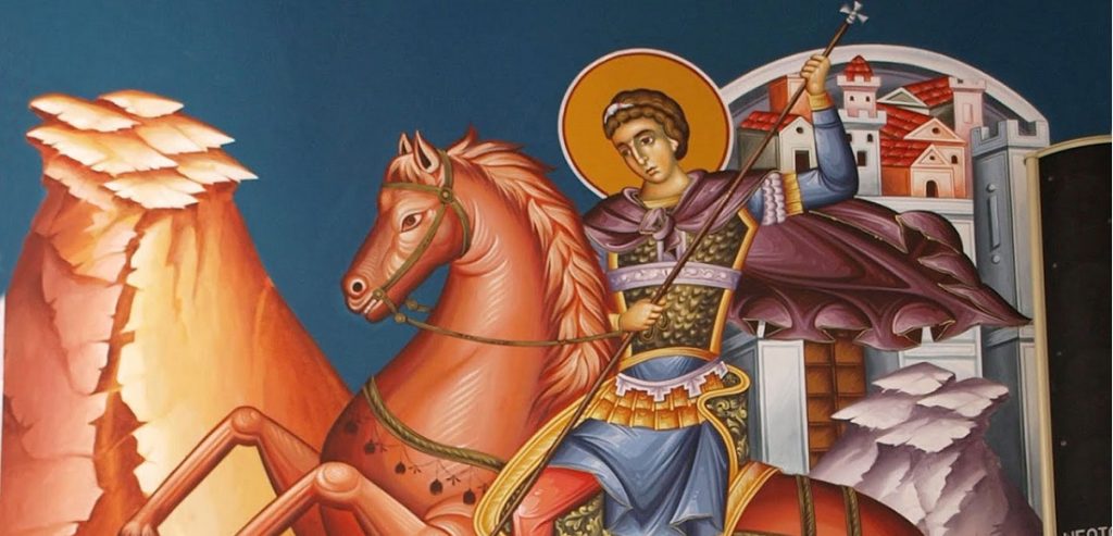 Για αυτόν τον λόγο ο Άγιος Δημήτριος απεικονίζεται καβαλάρης σε κόκκινο άλογο
