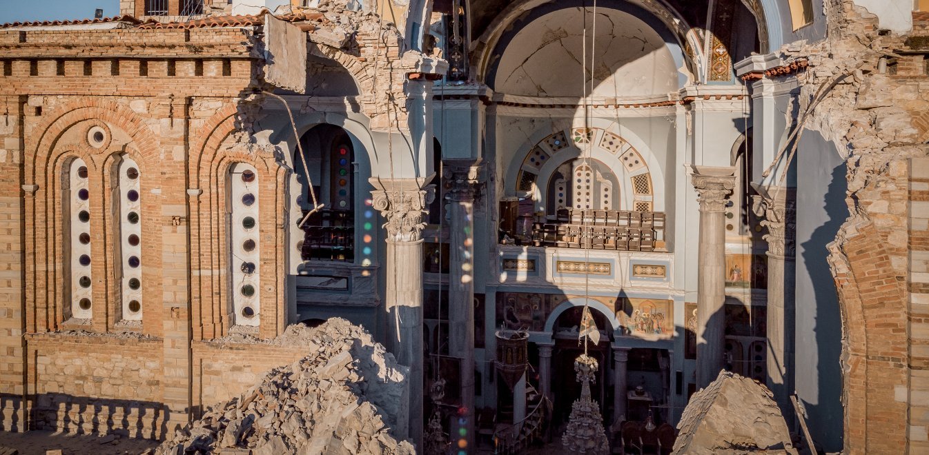 Σεισμός στη Σάμο: Οι ζημιές στον ναό της Κοιμήσεως της Θεοτόκου από ψηλά (βίντεο)