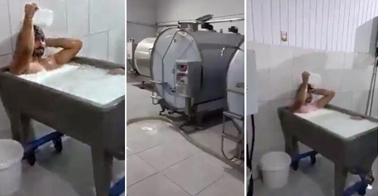 Τούρκος έκανε μπάνιο σε λεκάνη γεμάτη… γάλα και το ανέβασε στο διαδίκτυο – Απολύθηκε αμέσως (φώτο)