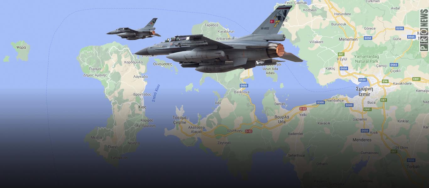 Έκτακτη επικαιρότητα για τα ελληνοτουρκικά από το PronewsTV-Νέα υπέρπτηση τουρκικών F-16 πάνω από τις Οινούσσες