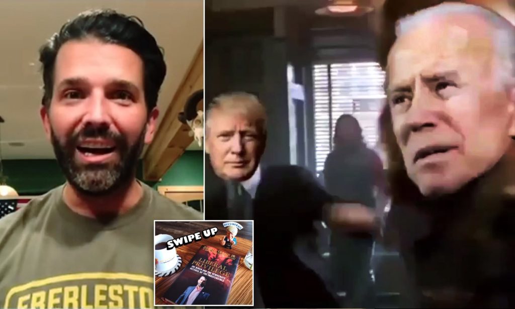 Χιουμοριστικό βίντεο από τον γιό του Ν.Τραμπ: Δείχνει τον πατέρα του να πλακώνει στο ξύλο τον Τ.Μπάιντεν