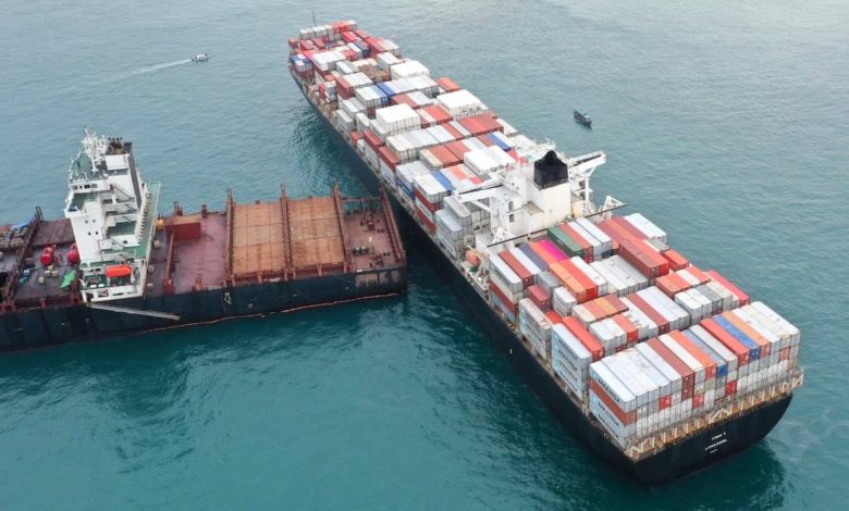 Κυπριακό πλοίο συγκρούστηκε με ιρανικό ανοιχτά της Σιγκαπούρης (video)