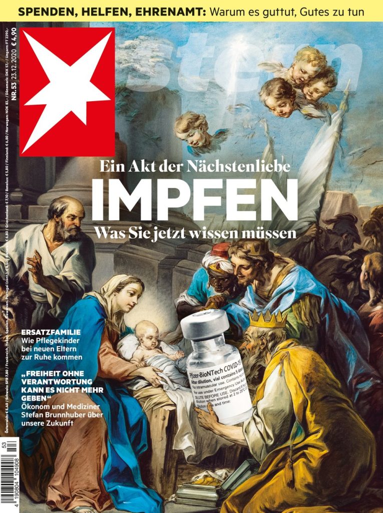 Ξεπέρασαν κάθε όριο στην προπαγάνδα: Το Stern προσφέρει στον…  Χριστό δόση του εμβολίου της Pfizer!