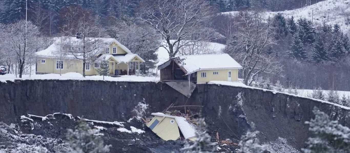 Αγωνία στη Νορβηγία – Συνεχίζονται οι έρευνες για 10 αγνοούμενους μετά την κατολίσθηση
