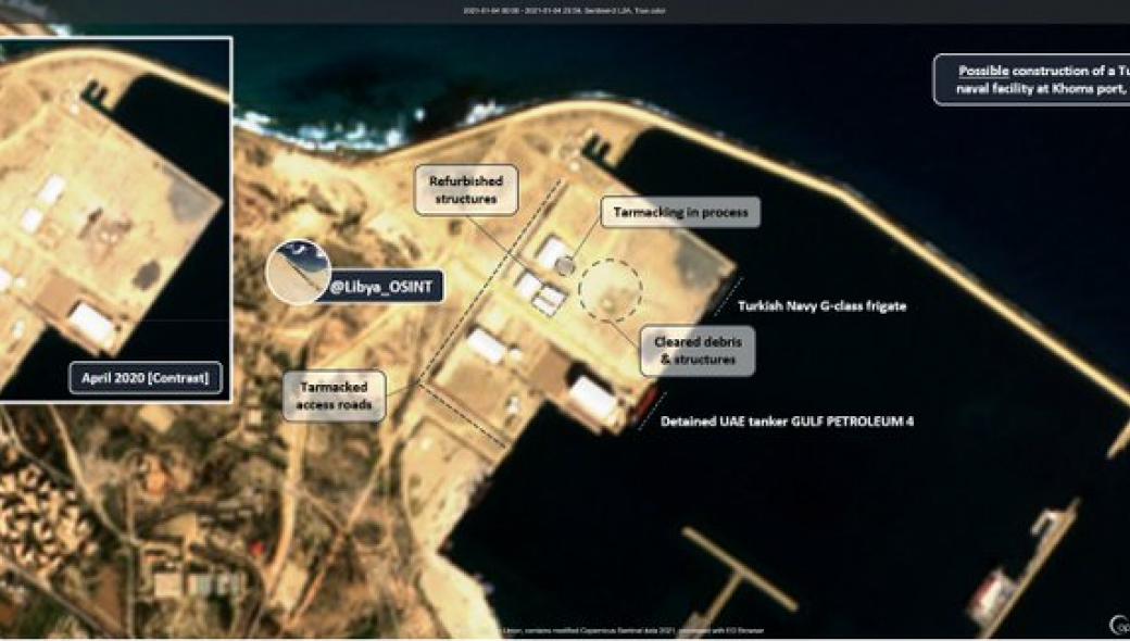 Λιβύη: Μεγάλη ναυτική βάση κατασκευάζει η Τουρκία στην Khoms νότια της Κρήτης