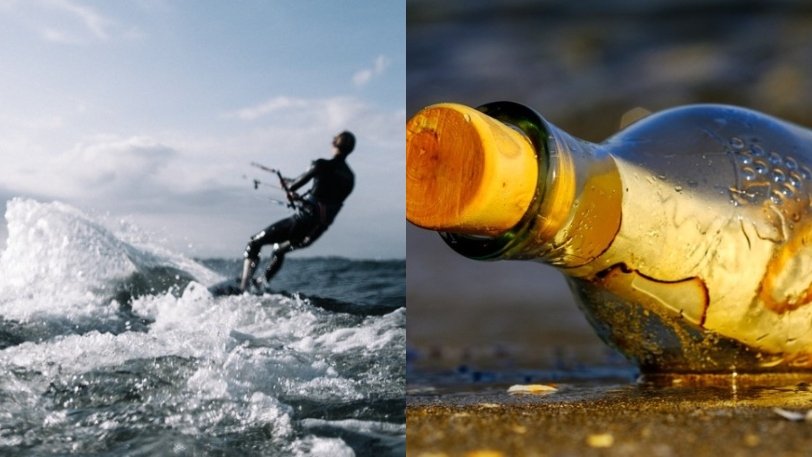 Kite-Surfer βρήκε μπουκάλι με διαμαντένιο δαχτυλίδι, έψαξε και τελικά βρήκε τον ιδιοκτήτη