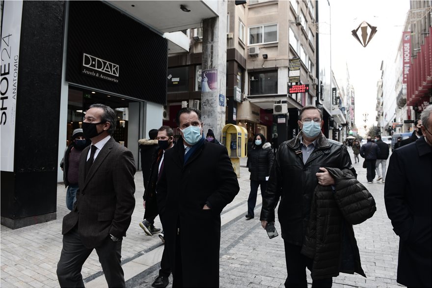 Στην Ερμού Α.Γεωργιάδης και Ν.Παπαθανάσης – Επισκέφθηκαν καταστήματα και μίλησαν με εργαζόμενους (φωτο)