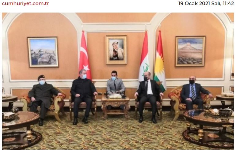 Σάλος στην Τουρκία με τις φωτογραφίες του Χ.Ακάρ κάτω από την κουρδική σημαία του Ιράκ