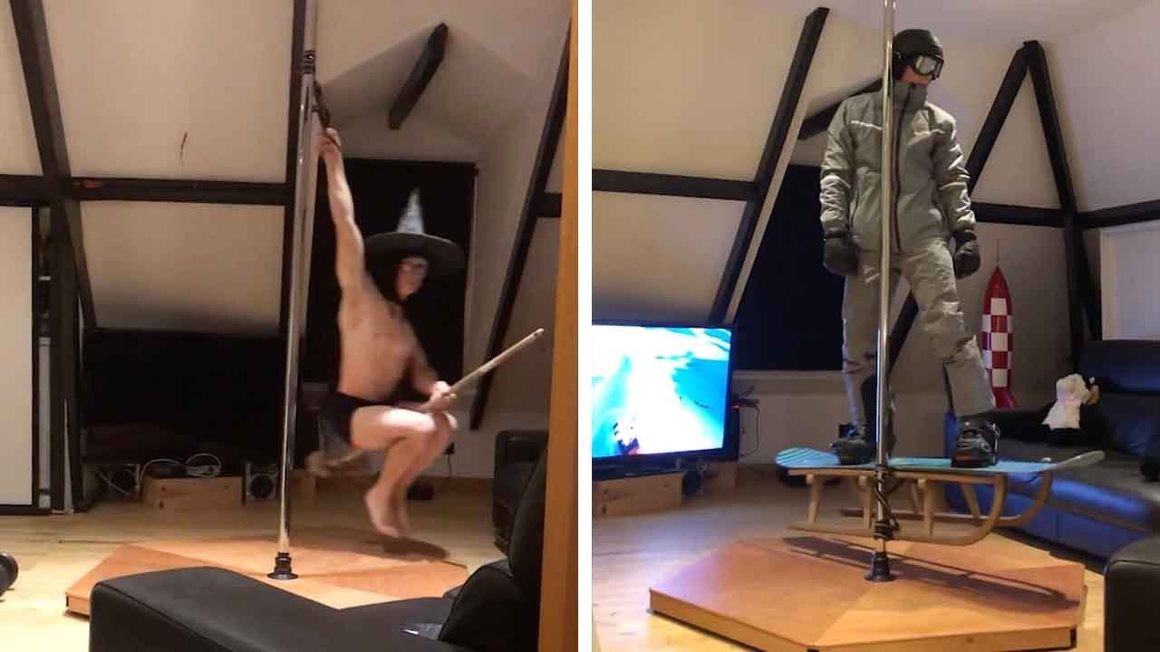 Yδραυλικός κάνει pole dancing ντυμένος… Χάρι Πότερ (βίντεο)
