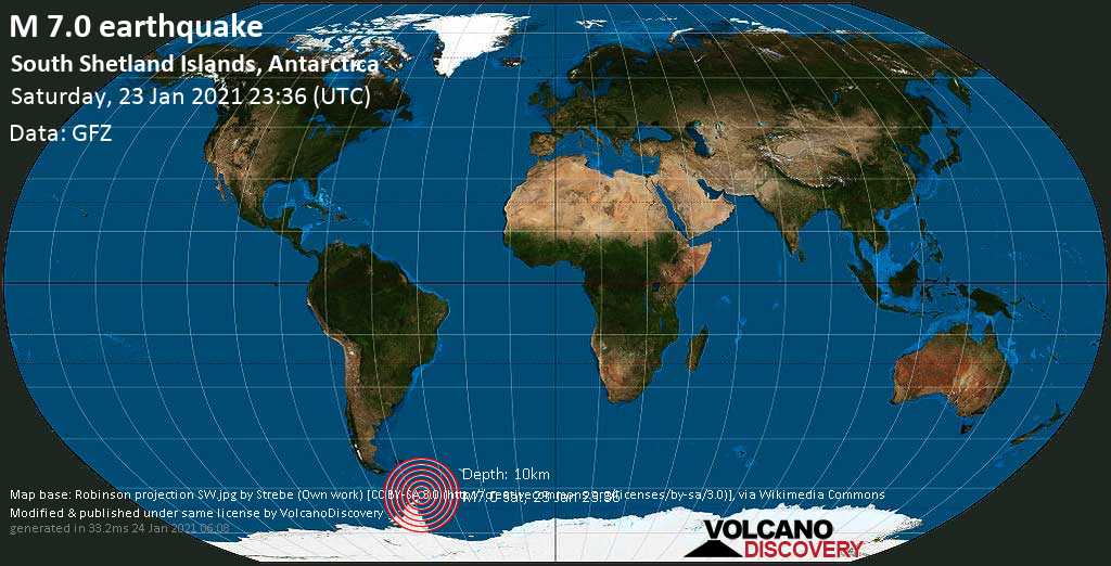 Προειδοποίηση για τσουνάμι μετά από σεισμό 7 Ρίχτερ στην Ανταρκτική