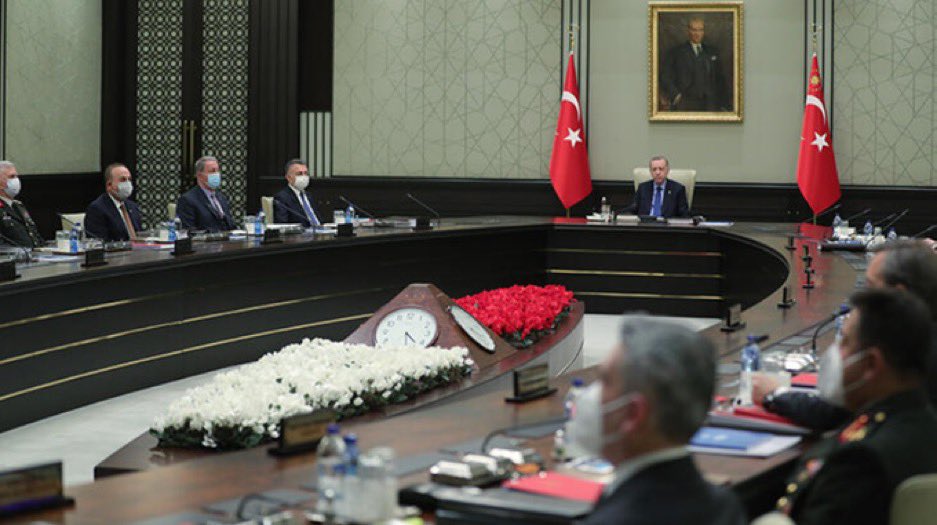 Έδωσε το «στίγμα» στο Συμβούλιο Εθνικής Ασφάλειας ο Ερντογάν: «Διάλογος αλλά θα προστατεύσουμε τα δικαιώματά μας»