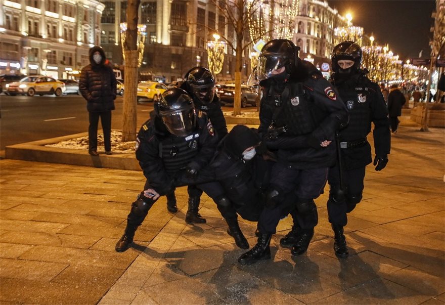 Μόσχα: Ισχυρή παρουσία της Αστυνομίας προς αποφυγή εκτρόπων από εξτρεμιστές που υποστηρίζουν τον Ναβάλνι