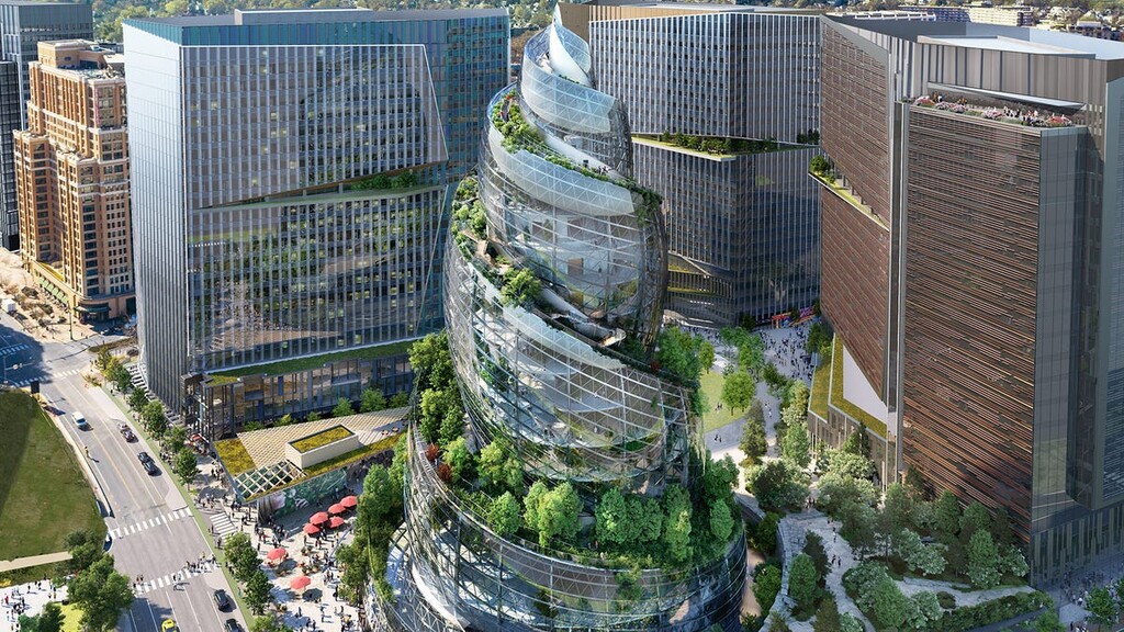 HQ2: H Amazon δημιουργεί τoν πρώτο ουρανοξύστη με δάσος (φωτό)