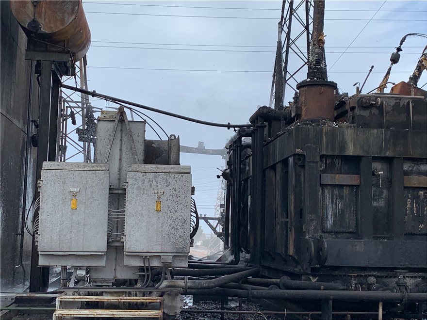 Φωτιά στον υποσταθμό της ΔΕΗ στον Ασπρόπυργο: Καταστράφηκε ο ένας από τους τέσσερις αυτομετασχηματιστές