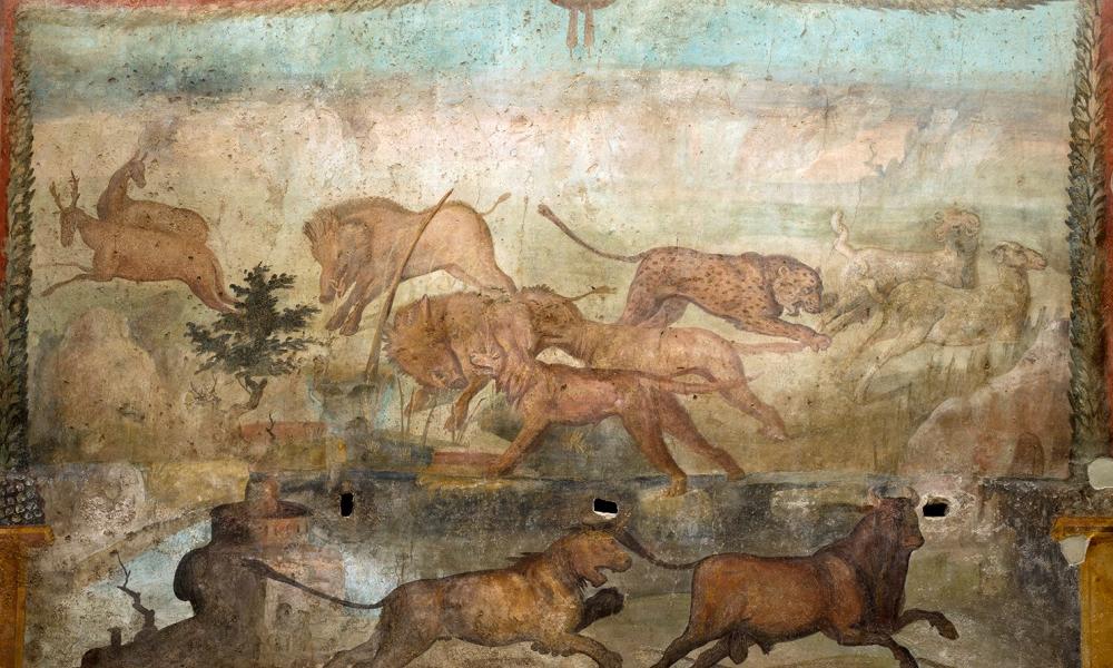 Ιταλία: Εντυπωσιακή τοιχογραφία στην Πομπηία ξαναβρήκε τα… χρώματά της (φώτο-βίντεο)