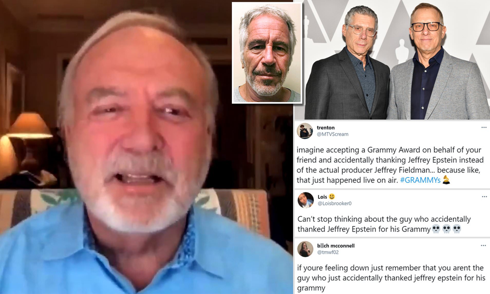 Απίστευτη γκάφα στα Grammy:Πήρε το βραβείo και ευχαρίστησε τον Jeffrey Epstein (βίντεο)