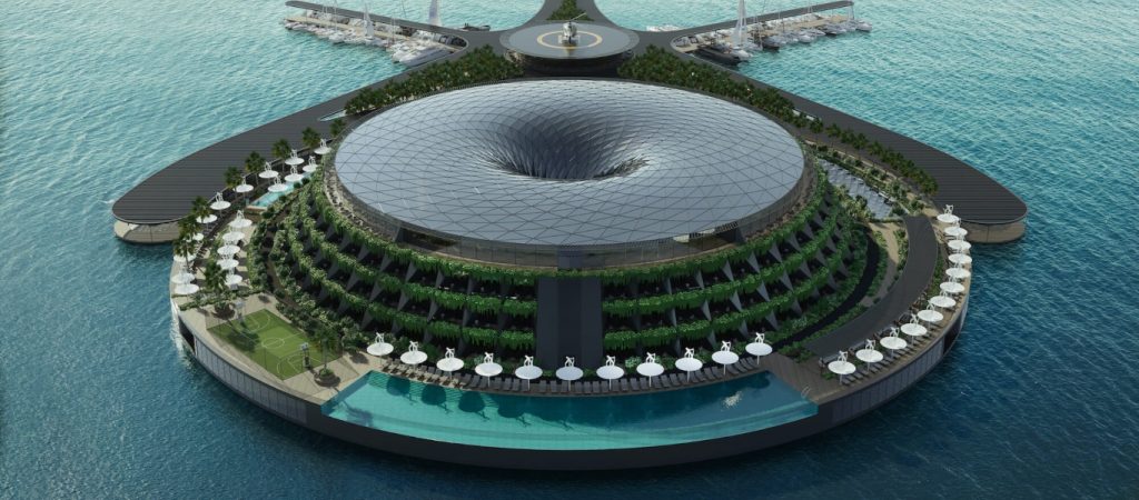 Κατάρ: Εντυπωσιακά σχέδια για το πρώτο περιστρεφόμενο πλωτό ξενοδοχείο (φώτο)