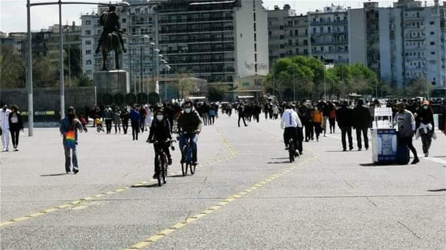 Θεσσαλονίκη: Οι πολίτες «ξεχύθηκαν» στην παραλία για μια «δόση» ελευθερίας (φωτο)