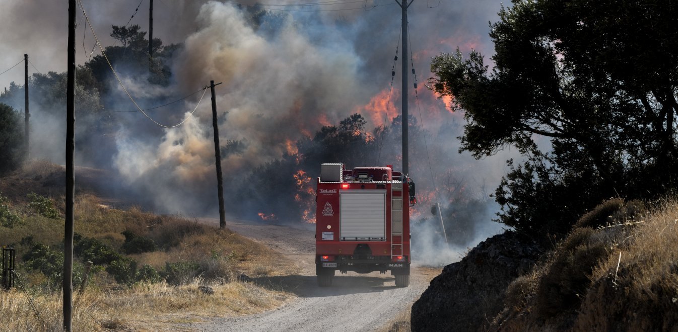 Φωτιά σε δασική έκταση στην Κρήτη