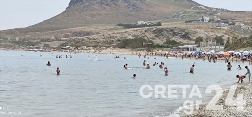 Κρήτη: Ο καύσωνας έκανε τους πολίτες να «τρέξουν» στις παραλίες (φωτο)
