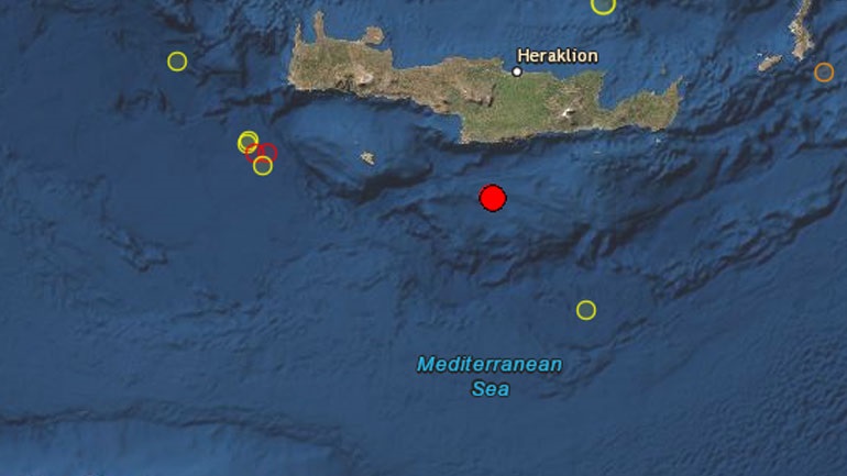 Σεισμοί 3,5 και 3,8 ρίχτερ στην Κρήτη