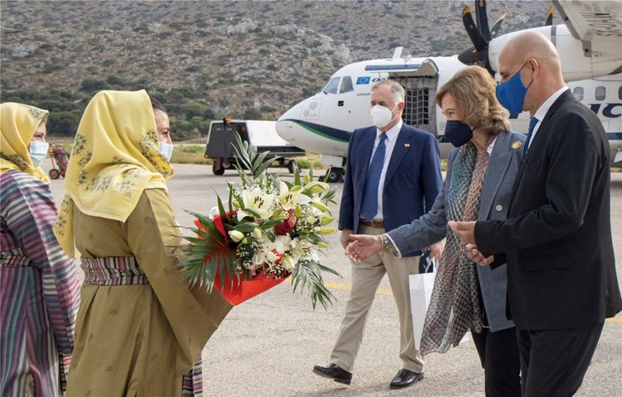 Στη Λέρο έφτασε χθες το απόγευμα η βασίλισσα Σοφία της Ισπανίας (φωτο)