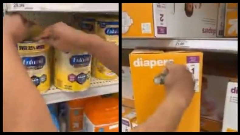 Ζευγάρι πηγαίνει σε σούπερ μάρκετ και κρύβει λεφτά σε παιδικά τρόφιμα για να βοηθήσει άπορες οικογένειες (βίντεο)