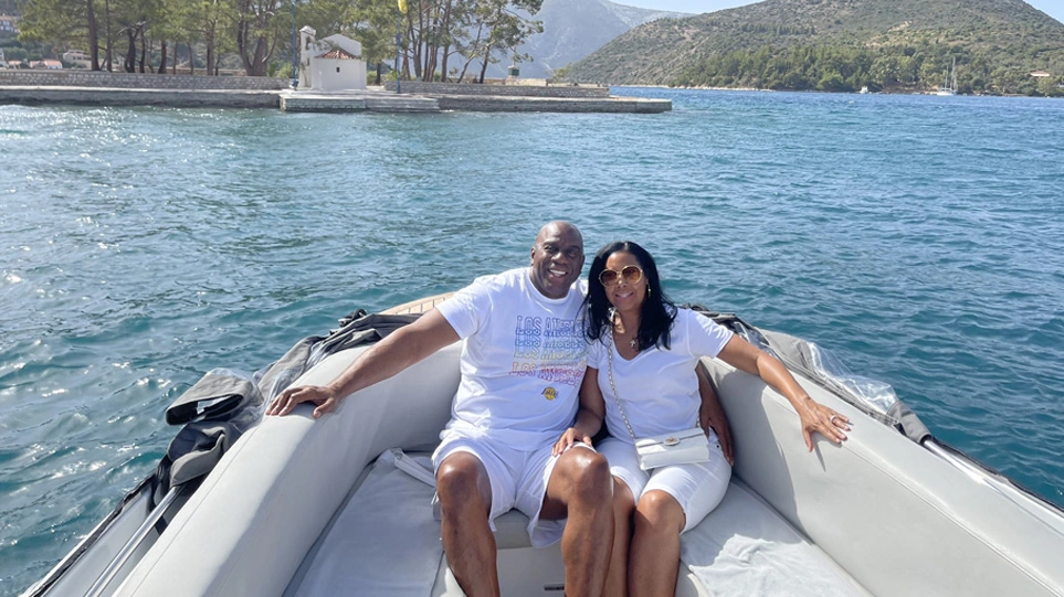 «Θαμπωμένος» από τη «μαγεία» των Επτανήσων ο θρύλος του NBA Μάτζικ Τζόνσον (φώτο-βίντεο)