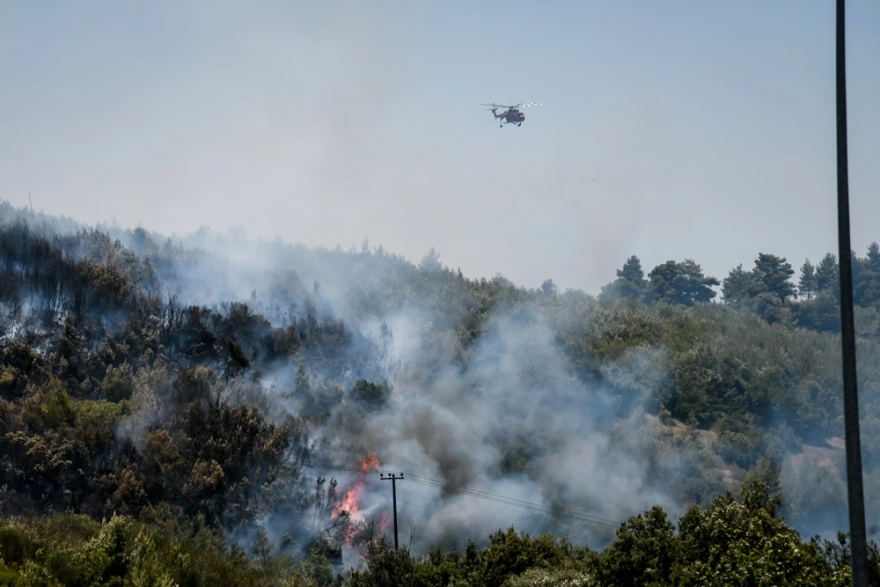 Σε εξέλιξη φωτιά στο Βαρνάβα με απομάκρυνση κατοίκων- Μεγάλη επιχείρηση κατάσβεσης