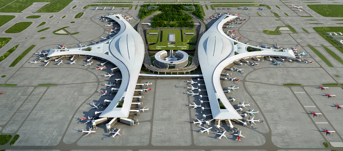 Νέο τεράστιο αεροδρόμιο στην Κίνα – Βγαλμένο από… άλλο πλανήτη (βίντεο)