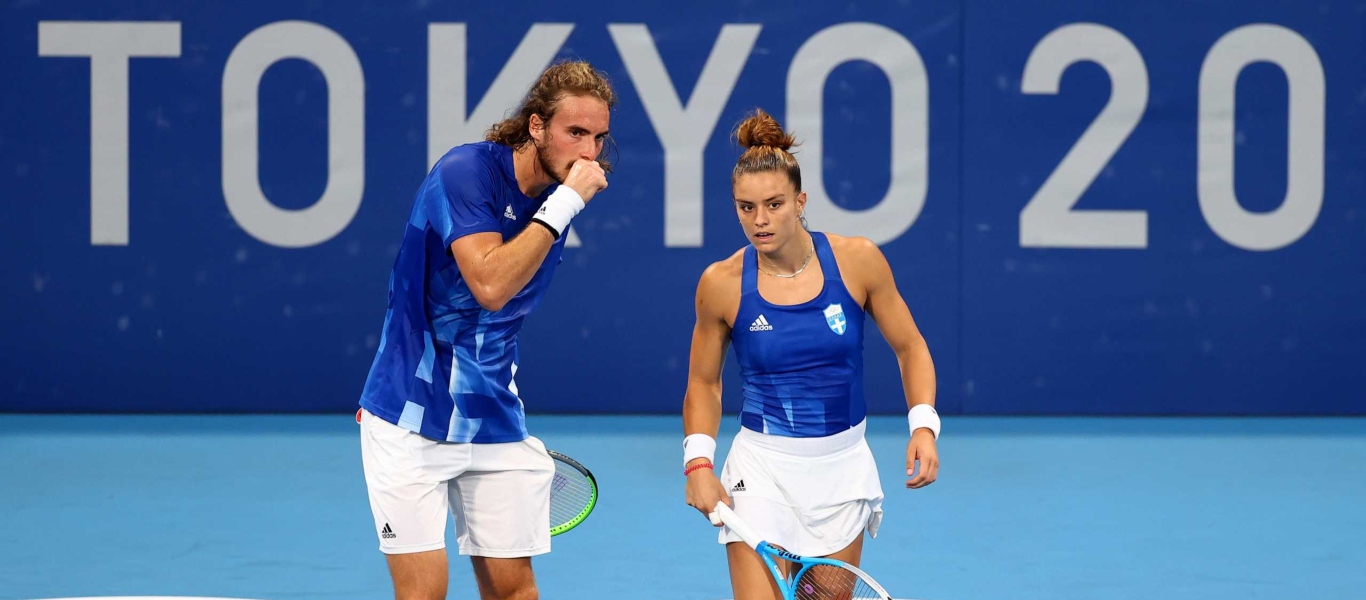 Με εμφατικό τρόπο στα προημιτελικά του διπλού η Μ.Σάκκαρη και ο Σ.Τσιτσιπάς