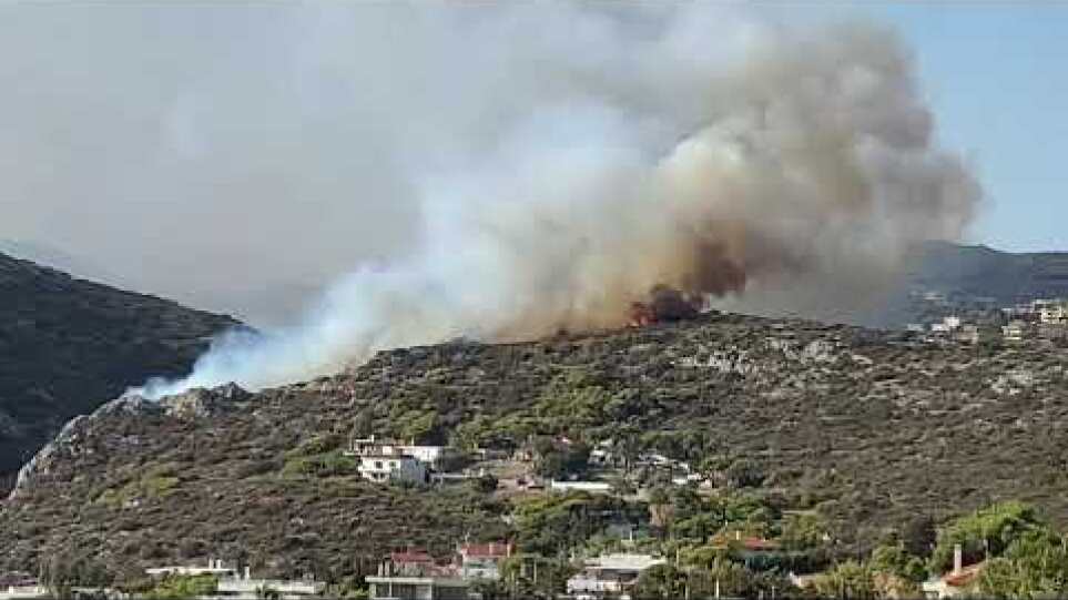 Φωτιά στην Ανάβυσσο – Επιχειρούν επτά οχήματα και ένα ελικόπτερο