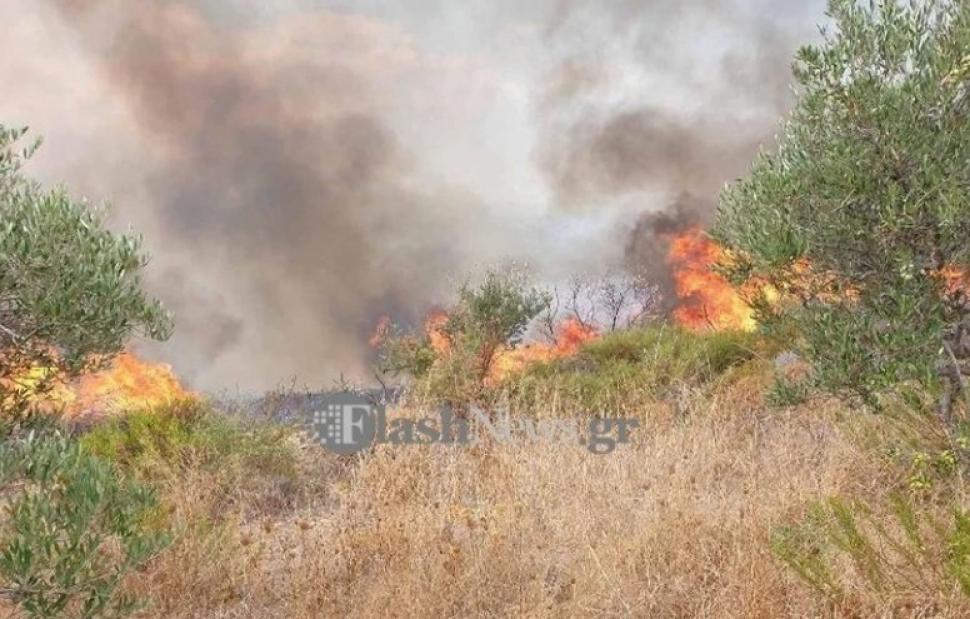Σε εξέλιξη η «μάχη» για την κατάσβεση της πυρκαγιάς στην Κάρπαθο