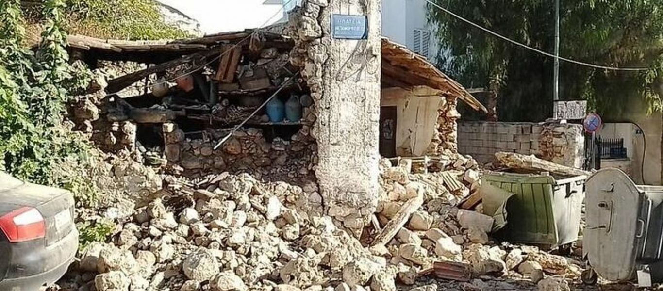 Σεισμός στην Κρήτη: 93χρονη γυναίκα έμεινε άστεγη μετά την καταστροφή