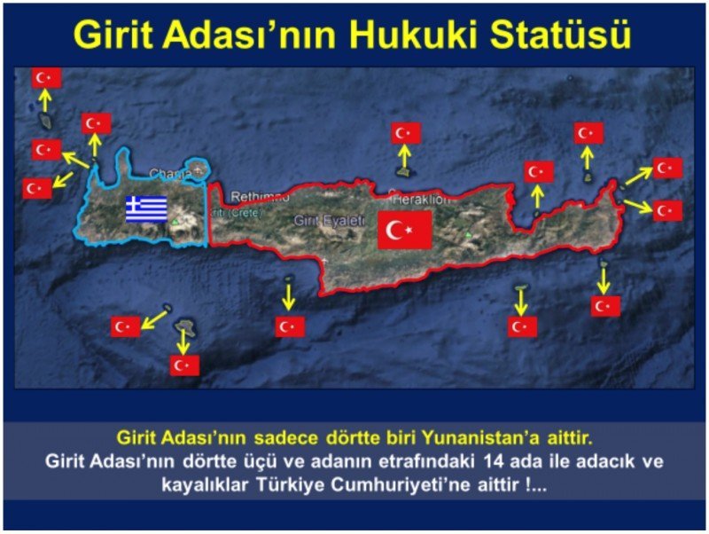 Τουρκικό σχέδιο διεκδίκησης της Κρήτης: «Βρίσκεται υπό κατοχή της Ελλάδας» λέει σύμβουλος του Ε.Τατάρ (φώτο)