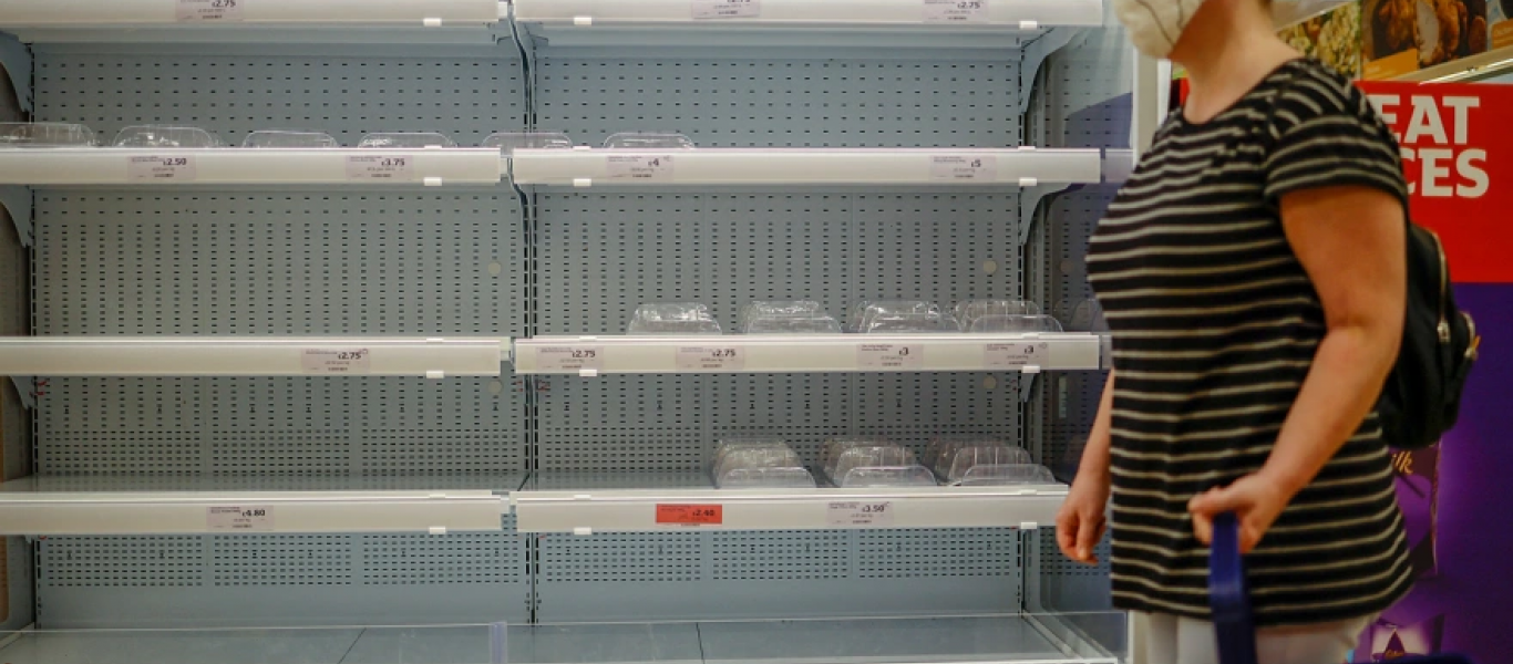 Βρετανία: 1 στους 3 καταναλωτές δεν βρίσκει τρόφιμα – Μεγάλες οι ελλείψεις (φώτο)