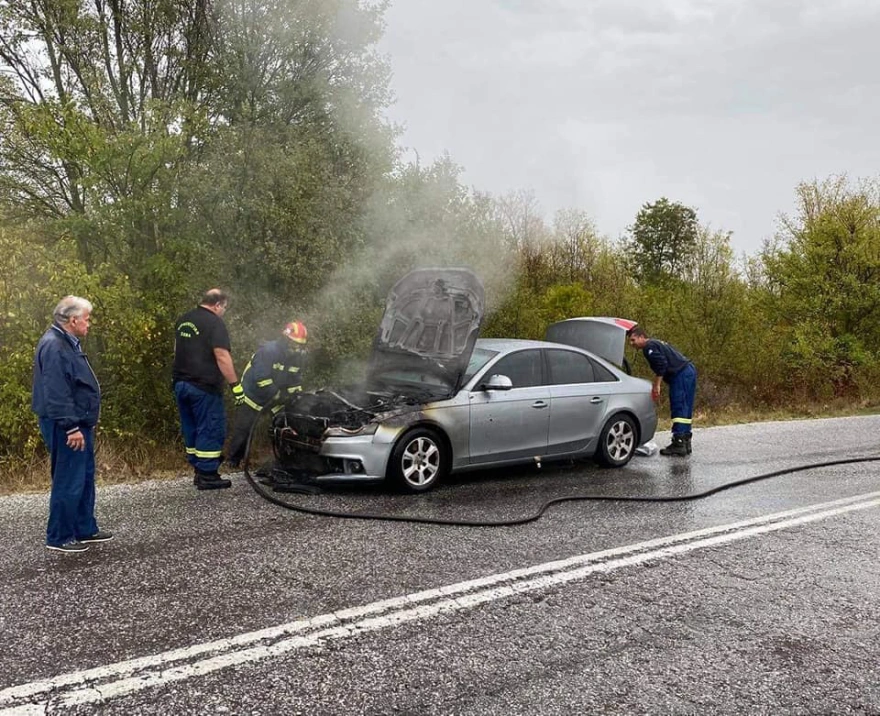 Φωτιά πήρε το αυτοκίνητο του Παναγιώτη Ψωμιάδη – «Η Παναγία ήταν δίπλα μου» (φωτο)