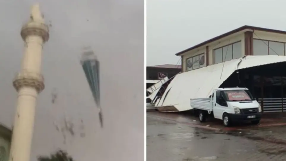 Τουρκία: Μιναρές καταρρέει λόγω των σφοδρών ανέμων (βίντεο)