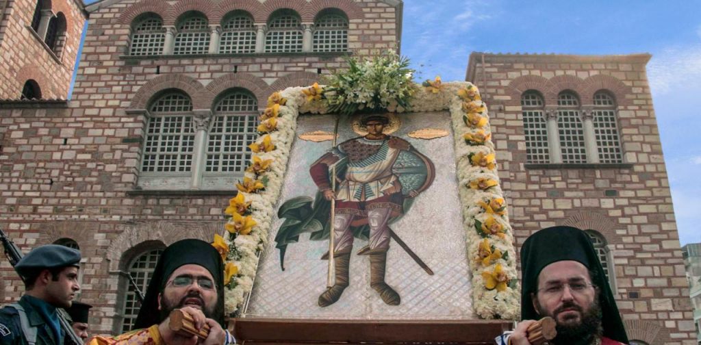 Θεσσαλονίκη: Κιγκλιδώματα και ισχυρή αστυνομική παρουσία έξω από τον ναό του Αγίου Δημητρίου