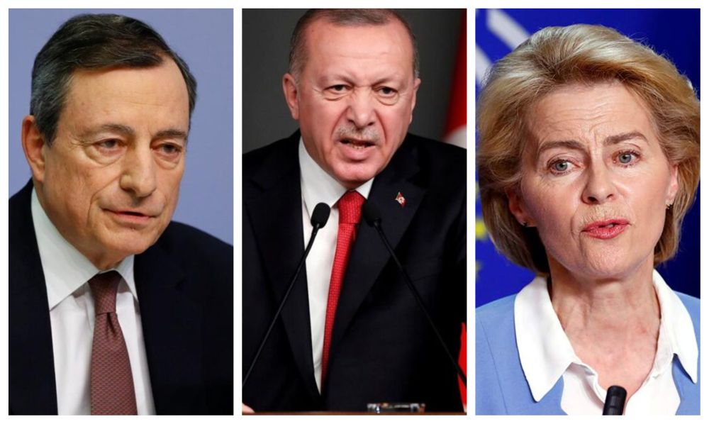 Ολιγόλεπτη συνάντηση Ρ.Τ.Ερντογάν με Μ.Ντράγκι και Ούρσουλα φον ντερ Λάιεν στα πλαίσια της G20