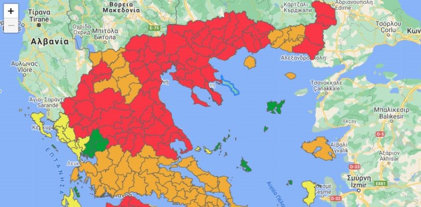 Κλείνουν πάλι την Ελλάδα: Δείτε τον χάρτη – Μίσος για τους ανεμβολίαστους από κυβέρνηση – Την Τετάρτη οι αποφάσεις